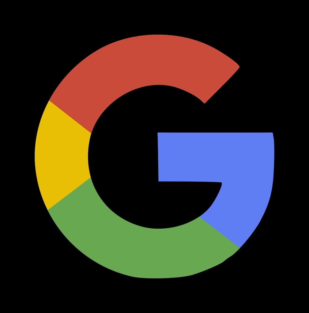 google, logo, shadow